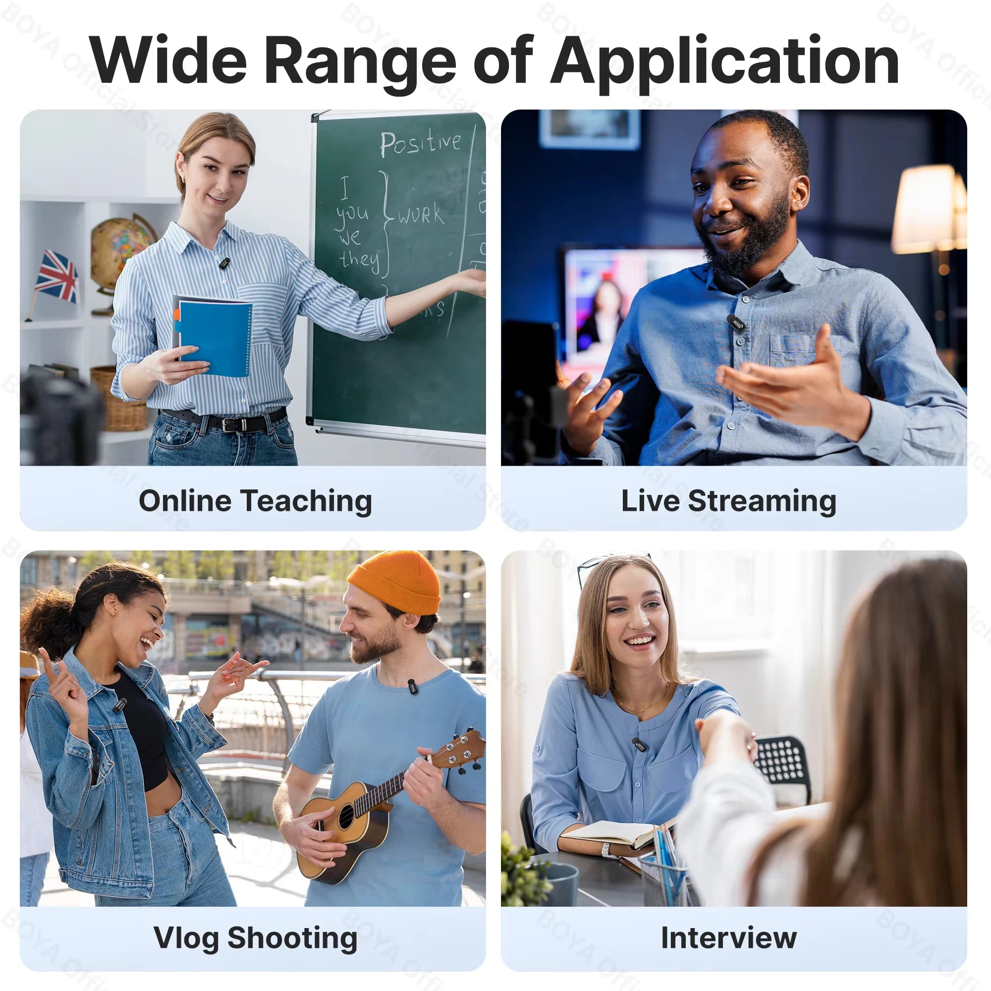 BOYA Mini Wireless Type-C Lapel Microphone for iPhone iPad Android Condenser Microphone for Live Broadcast Audio Video A&V