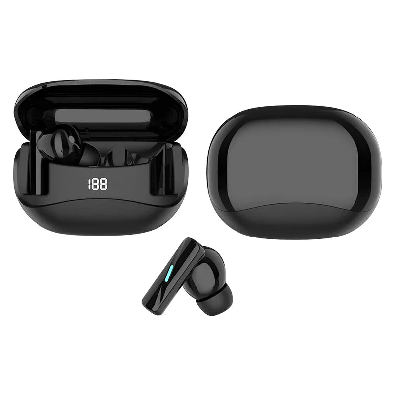 True Wireless Earphones M60 Bluetooth5.3 Headphones 9D Sound TWS Sports Headset Gaming Stereo Earbuds Built-in Mic for Phone A&V