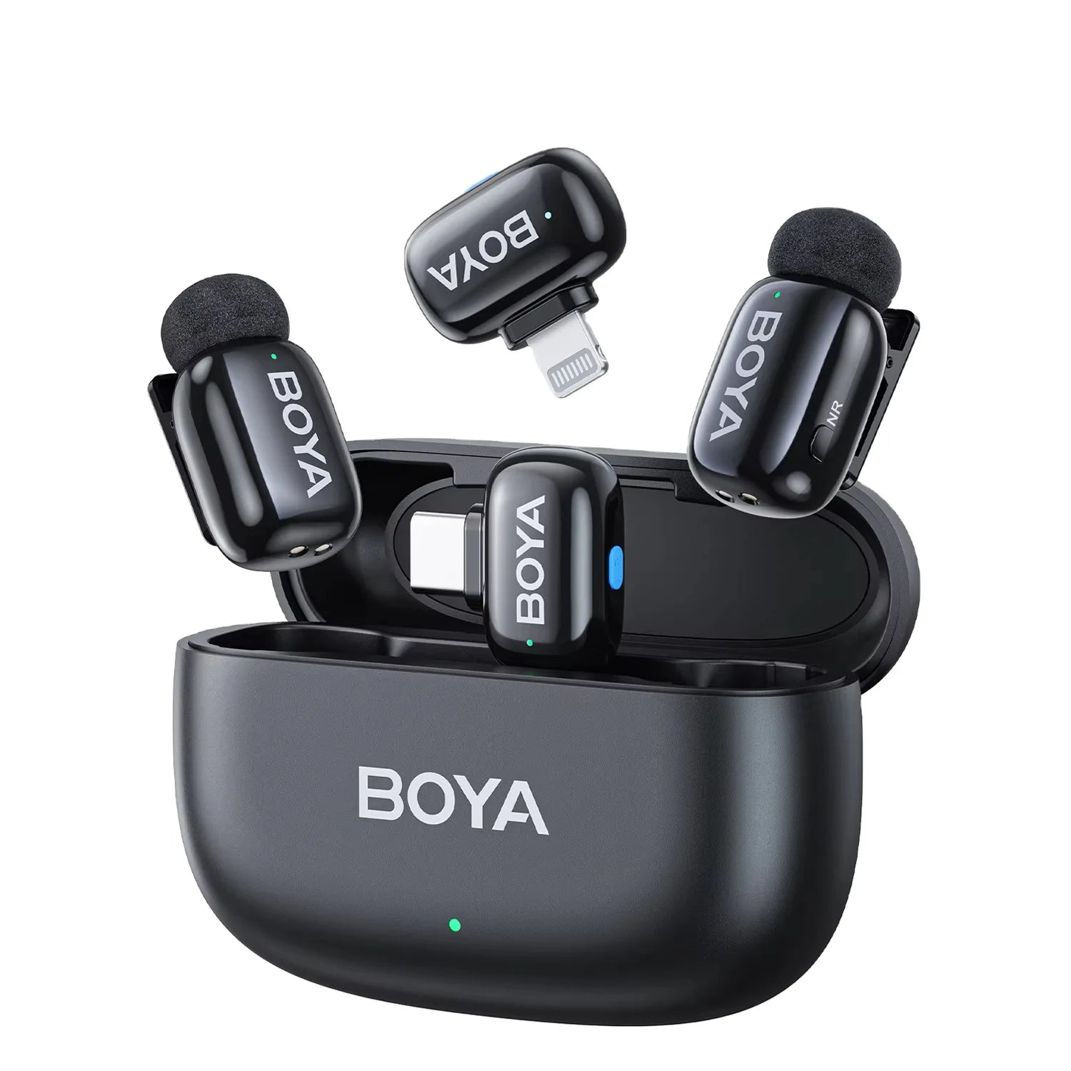 BOYA Mini Wireless Type-C Lapel Microphone for iPhone iPad Android Condenser Microphone for Live Broadcast Audio Video A&V