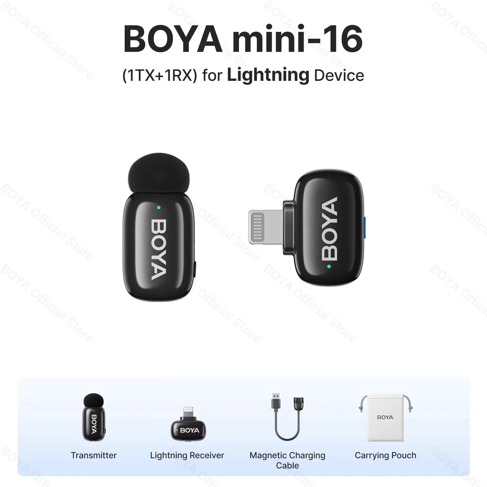 BOYA Mini Wireless Type-C Lapel Microphone for iPhone iPad Android Condenser Microphone for Live Broadcast Audio Video A&V