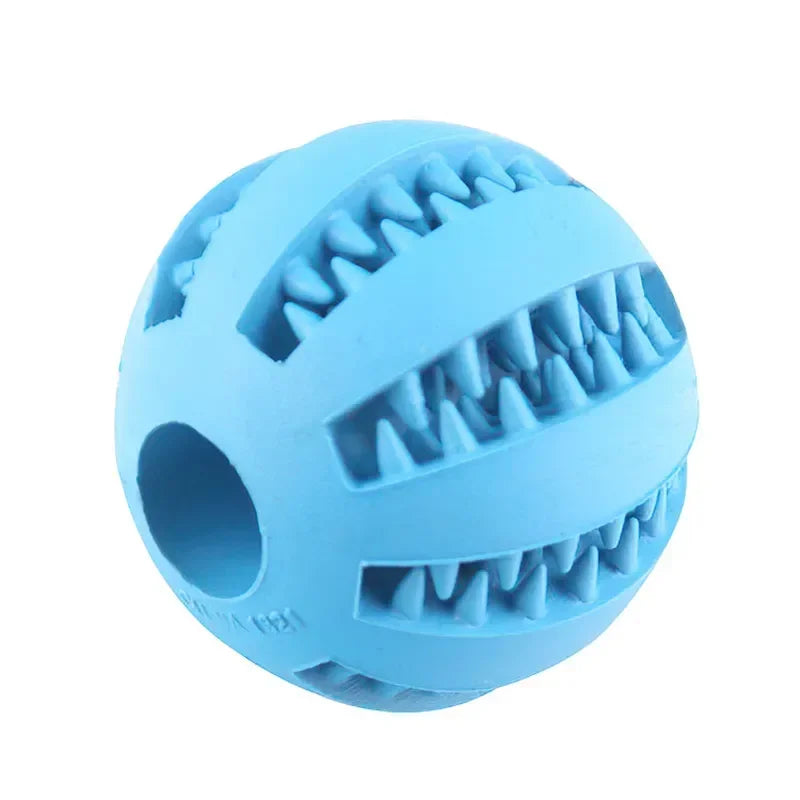 Dog Toy Ball Interactive Elasticity Puppy Chew Toy Nontoxic Bite Resistant Dog Pet Food Treat Feeder Chew Tooth Cleaning Ball - A&V