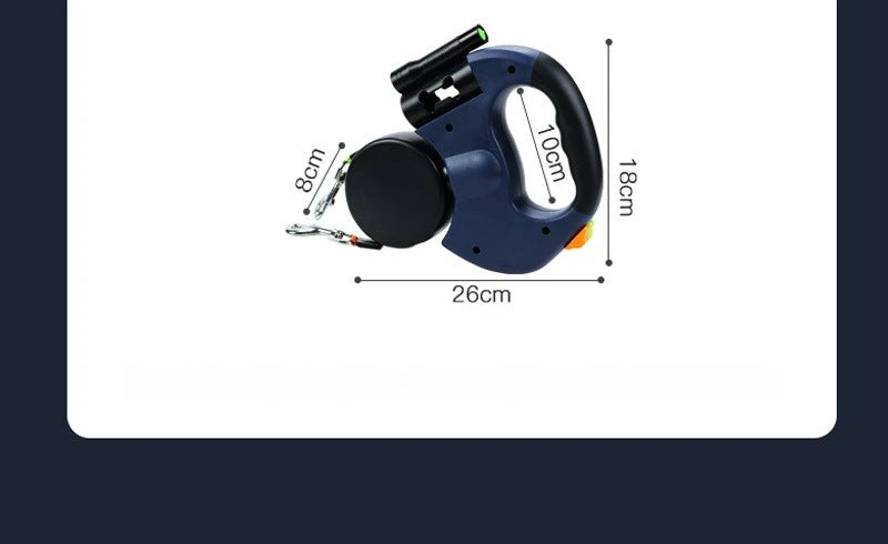 3M 2 in 1 Retractable Dog Leash for Small Medium Dogs Dual Head Automatic Extending Lead for Dog Head Automatic Extending Lead 2 - A&V