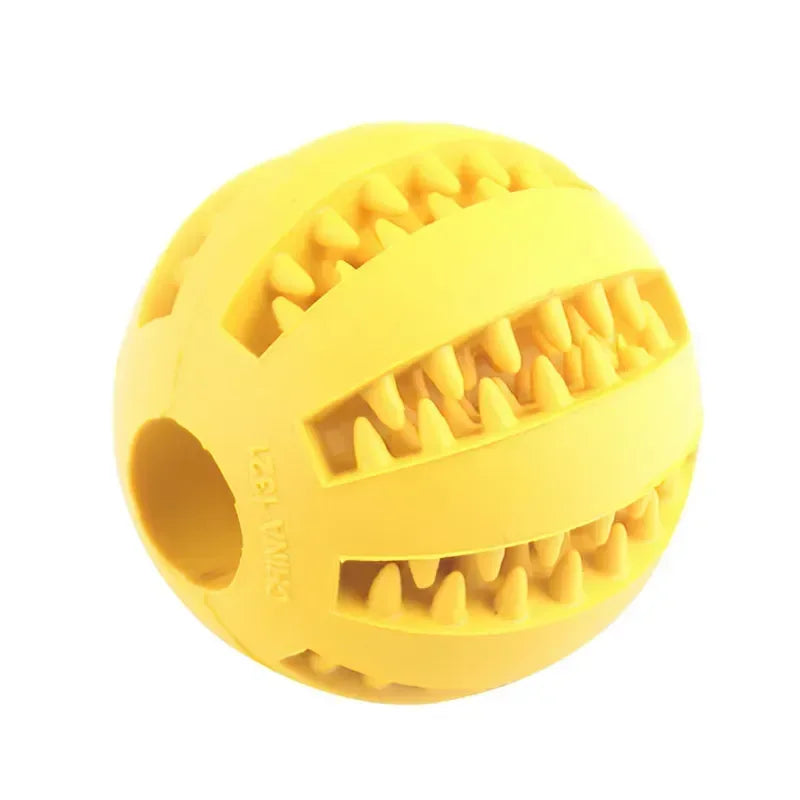 Dog Toy Ball Interactive Elasticity Puppy Chew Toy Nontoxic Bite Resistant Dog Pet Food Treat Feeder Chew Tooth Cleaning Ball - A&V
