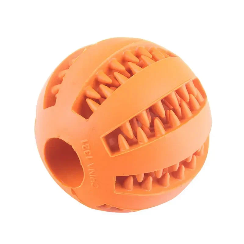 Dog Toy Ball Interactive Elasticity Puppy Chew Toy Nontoxic Bite Resistant Dog Pet Food Treat Feeder Chew Tooth Cleaning Ball - A&V