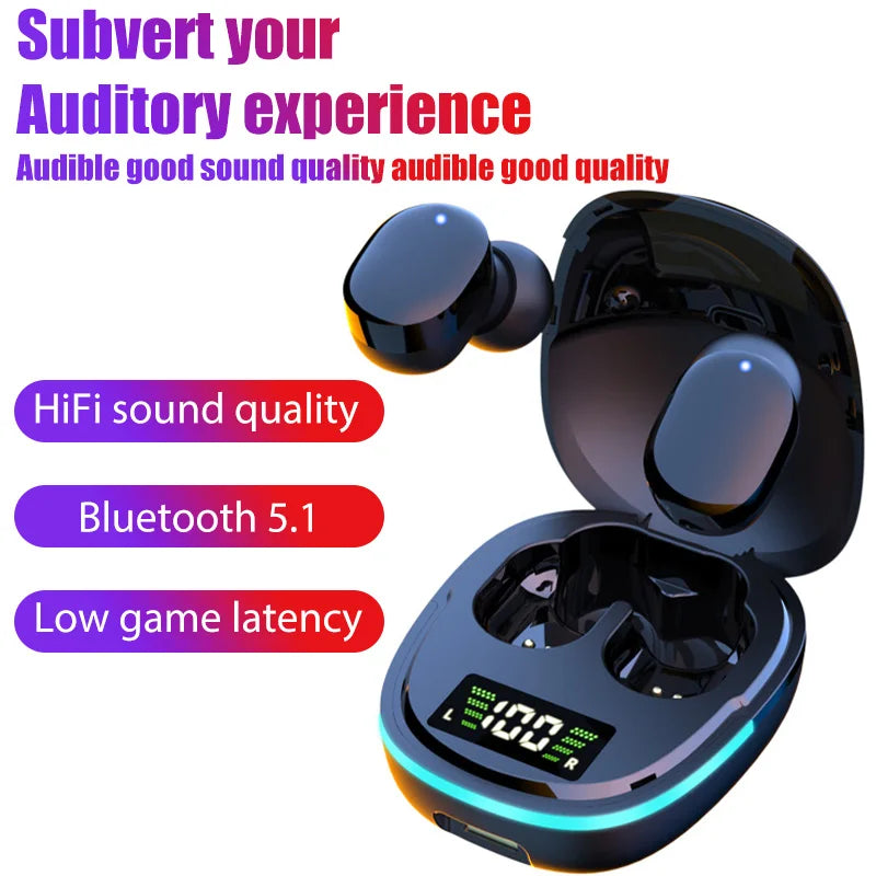 TWS G9S Bluetooth Earphones Wireless Headphones HiFi Headset Waterproof Noise Reduction Sports Earbuds With Mic For Smartphones A&V