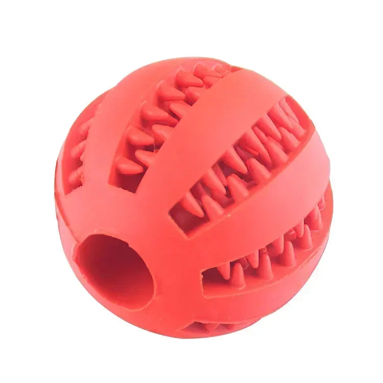 Dog Toy Ball Interactive Elasticity Puppy Chew Toy Nontoxic Bite Resistant Dog Pet Food Treat Feeder Chew Tooth Cleaning Ball - A&V