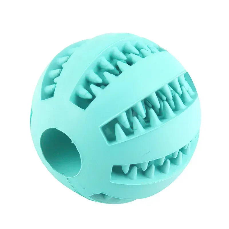 Dog Toy Ball Interactive Elasticity Puppy Chew Toy Nontoxic Bite Resistant Dog Pet Food Treat Feeder Chew Tooth Cleaning Ball - A&V