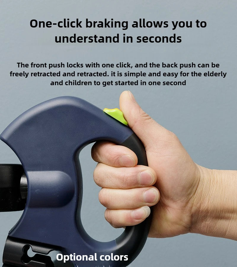 3M 2 in 1 Retractable Dog Leash for Small Medium Dogs Dual Head Automatic Extending Lead for Dog Head Automatic Extending Lead 2 - A&V