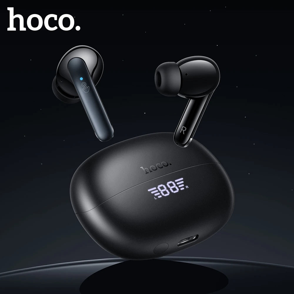 HOCO AirPods EQ5 ANC+ENC Bluetooth Wireless Earphone Active Noise Cancellation Hifi Stereo Sound Microphone Music Sport earbuds - A&V