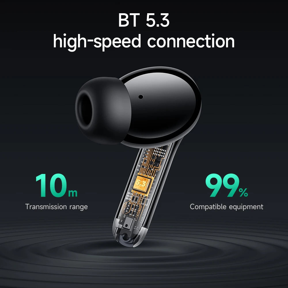 HOCO AirPods EQ5 ANC+ENC Bluetooth Wireless Earphone Active Noise Cancellation Hifi Stereo Sound Microphone Music Sport earbuds - A&V