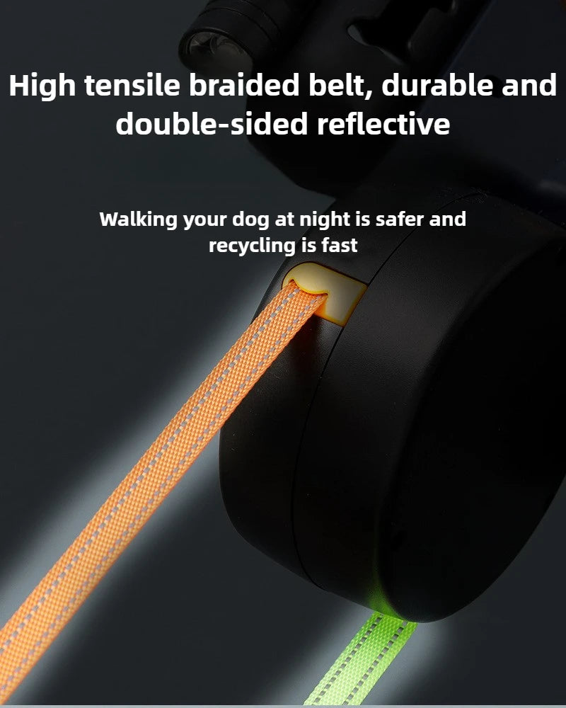 3M 2 in 1 Retractable Dog Leash for Small Medium Dogs Dual Head Automatic Extending Lead for Dog Head Automatic Extending Lead 2 - A&V