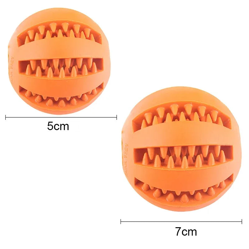 Dog Toy Ball Interactive Elasticity Puppy Chew Toy Nontoxic Bite Resistant Dog Pet Food Treat Feeder Chew Tooth Cleaning Ball - A&V